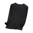 thumbnail image 1 of KeShDi Mens Christmas Pajamas Men's Round Neck Long Sleeve Bottoming Shirt Thin Style Pajamas Top Black 2X, 1 of 7