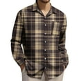 thumbnail image 1 of KeShDi Mens Flannel Shirt Men's Plaid Printed Top Casual Men's Shirt Top Men's Long Sleeved Lapel Top/shirt Multicolor 5X, 1 of 4