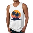 thumbnail image 1 of KeShDi Mens Hawaiian Tank Tops Loose Beach Tops Men's Summer Fashion Casual Sleeveless Printed Round Neck White 3X, 1 of 5