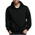 thumbnail image 1 of KeShDi Mens Hoodies Polka Dot Hoodie Men's Solid Color Long Sleeved Hooded Sequin Pullover Hoodie Hoodie Black XS, 1 of 8