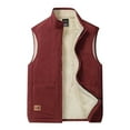 thumbnail image 1 of KeShDi Mens Suit Vest Men Print British Style Elastic Knit Sweater V-Neck Sweater Tank Top Red L, 1 of 3