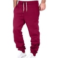 thumbnail image 1 of KeShDi Mens Sweatpants With Pockets Men's Casual Solid Color Pocket Elastic Waist Drawstring Workwear Sports Pants Red 3X, 1 of 5