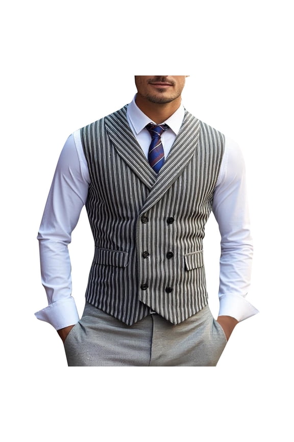 Mens Vests Outerwear Men's Thin Workwear Waistcoat Solid Color Stand Collar Sleeveless Tank Dark Gray XL