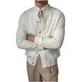 thumbnail image 1 of KeShDi Mens Winter Coats Mens Winter Coat Men's Fashion Casual Solid Color Long Sleeve Hoodless Casual Outwear Jackets White XL, 1 of 5