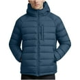 thumbnail image 1 of KeShDi Mens Winter Jacket Men's Jacket Solid Color Long Sleeved Multi Pocket Multifunctional Warm Windproof Casual Travel Jacket Navy S, 1 of 8