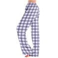 thumbnail image 1 of KeShDi Pajama Pants Plaid Pants for Women Striped Pants Women's Home Pocket Print Pajamas Daily Home Clothes Long Pants Purple 3X, 1 of 4