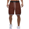 thumbnail image 1 of KeShDi Running Shorts Men's Summer Solid Color Sports Fitness Breathable Shorts Wine 5X, 1 of 3