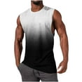 thumbnail image 1 of KeShDi Summer Plus Size Tank Tops for Men Men Casual Fashion Printing Pullover Round Neck Sports Tank Black L, 1 of 4