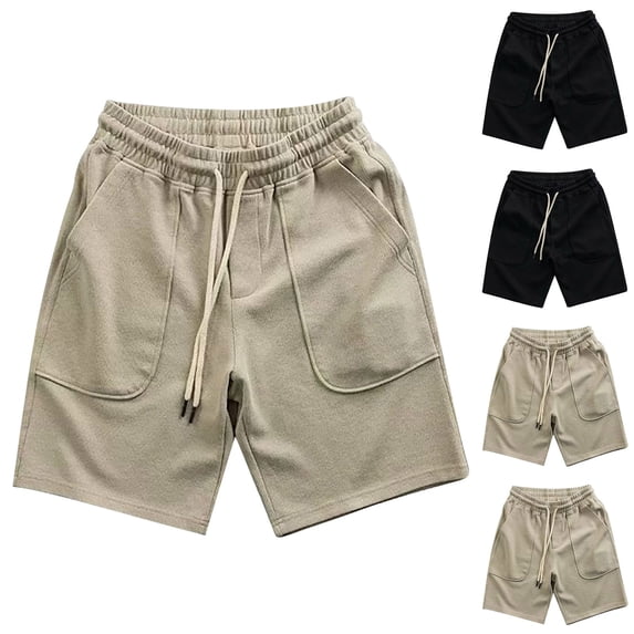 KeShDi Summer Shorts Gym Shorts Workout Shorts Cotton Men's Casual Daily Outdoor and Breathable Shorts Khaki 2X