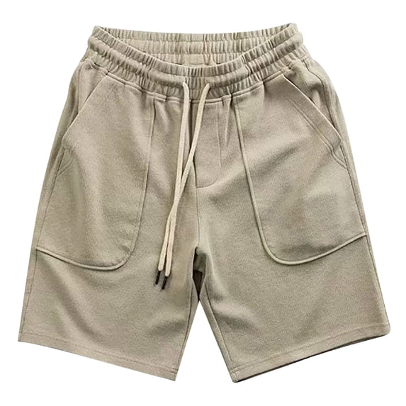 KeShDi Summer Shorts Gym Shorts Workout Shorts Cotton Men's Casual Daily Outdoor and Breathable Shorts Khaki 3X