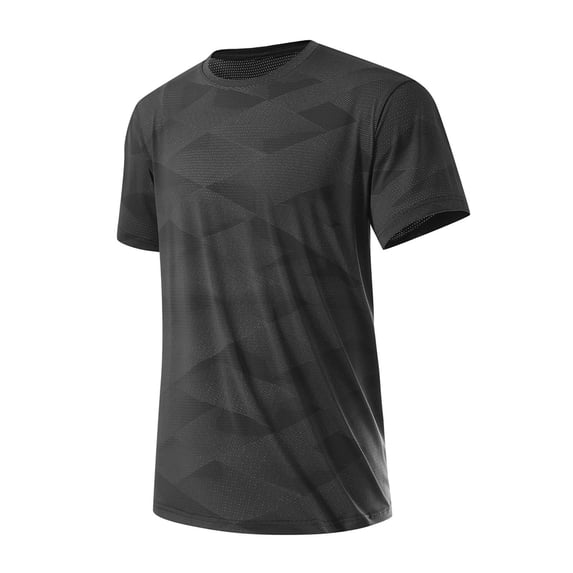KeShDi Sun Protection Shirts UPF 50+ Short Sleeve Summer Casual Sports Top Men's Solid Color Ice Silk Quickdrying Sunscreen Jacket Short Sleeved Round Neck Top/shirt Black 4X