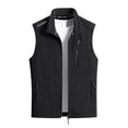 thumbnail image 1 of KeShDi Sweater Vest Men's Solid Color Warm Multiple Zipper Pockets Outdoor Jacket Coat Black XL, 1 of 8