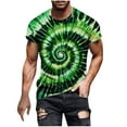thumbnail image 1 of KeShDi Tshirts Shirts for Men Casual Fashion Printing Round Neck Pullover Fitness Sports Shorts Sleeves T Shirt Blouse Green M, 1 of 5