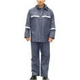thumbnail image 1 of KeShDi Waterproof Rain Jacket Mens Rain Suits Reusable Hiking Rain Coat Jacket with Hood for Outdoor Activities Navy 3X, 1 of 4