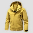 thumbnail image 1 of KeShDi Winter Jackets for Men Men's Thin Sports Multi-bag Casual Loose Mountaineering Tooling Outdoor Long Sleeve Hooded Casual Outwear Jackets Yellow XL, 1 of 6