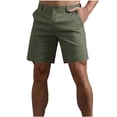 thumbnail image 1 of KeShDi Workout Shorts Running Shorts Basketball Men's Summer Casual Solid Color Button Pocket Breathable Fashion Shorts Army Green L, 1 of 4