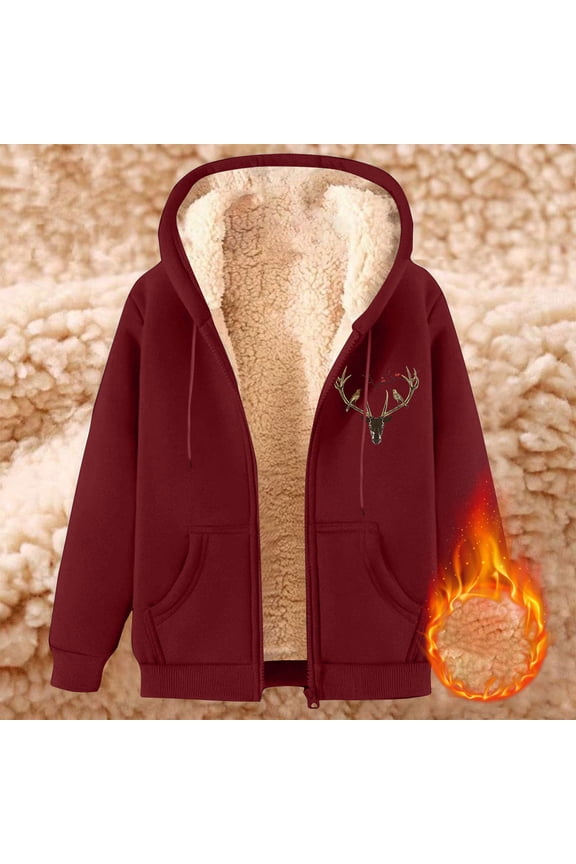 Zip up Hoodie Men Sherpa Hoodie Flannel Sweatshirts Hooded Flannel Hoodie With Pockets Workout Running Fashionable Men's Casual Long Sleeved Hooded Solid Color Zipper Cardigan Jacket Wine XL