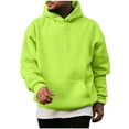 thumbnail image 1 of KeShDi Zip Up Hoodie Men Hoodies for Men Pullover Men Casual Fashion Solid Pullover Long Sleeve Hoodie with Pocket Sweatshirts Green M, 1 of 4