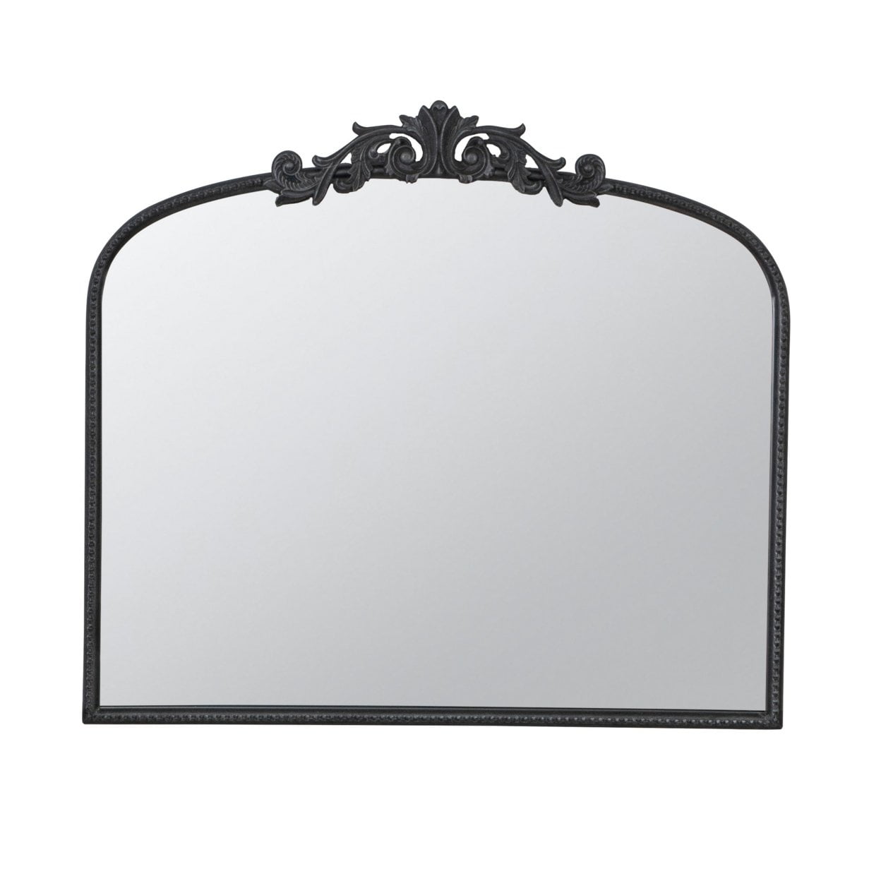 Large Rectangular Kea 41 Inch Wall Mirror with Black Curved Arched