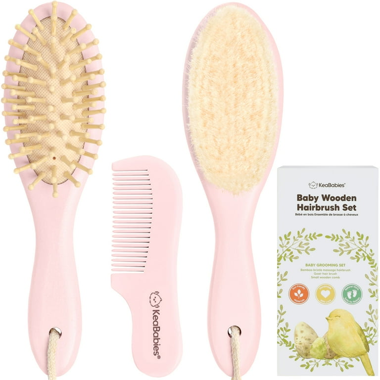 Baby hair brush store and comb set