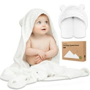 KeaBabies Luxe Baby Hooded Towel, Organic Viscose Bamboo Baby Bath Towels for Infant, Newborn, Toddler