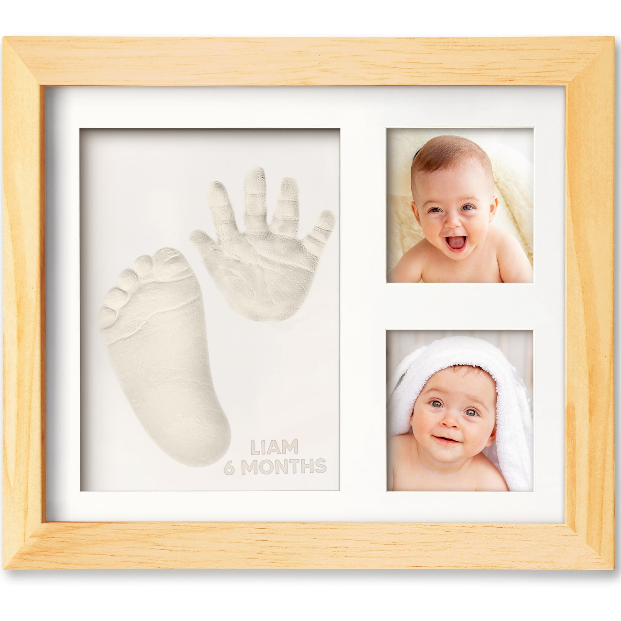 1Dino Newborn Baby Handprint and Footprint Picture Frame Kit - Special Cut 12.6