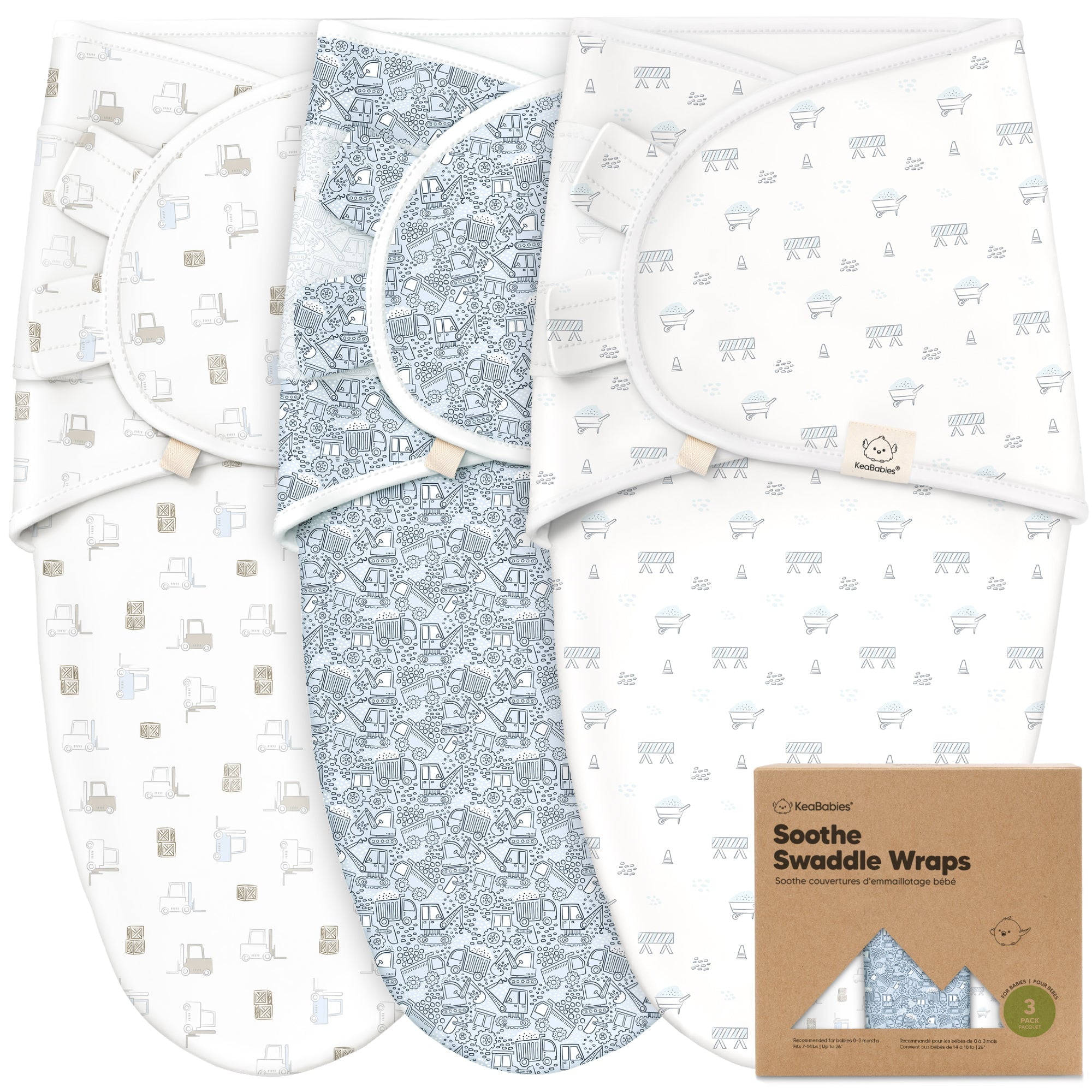 KeaBabies Soothe Baby Swaddle Sack, Organic Newborn Swaddles Sleep Sack