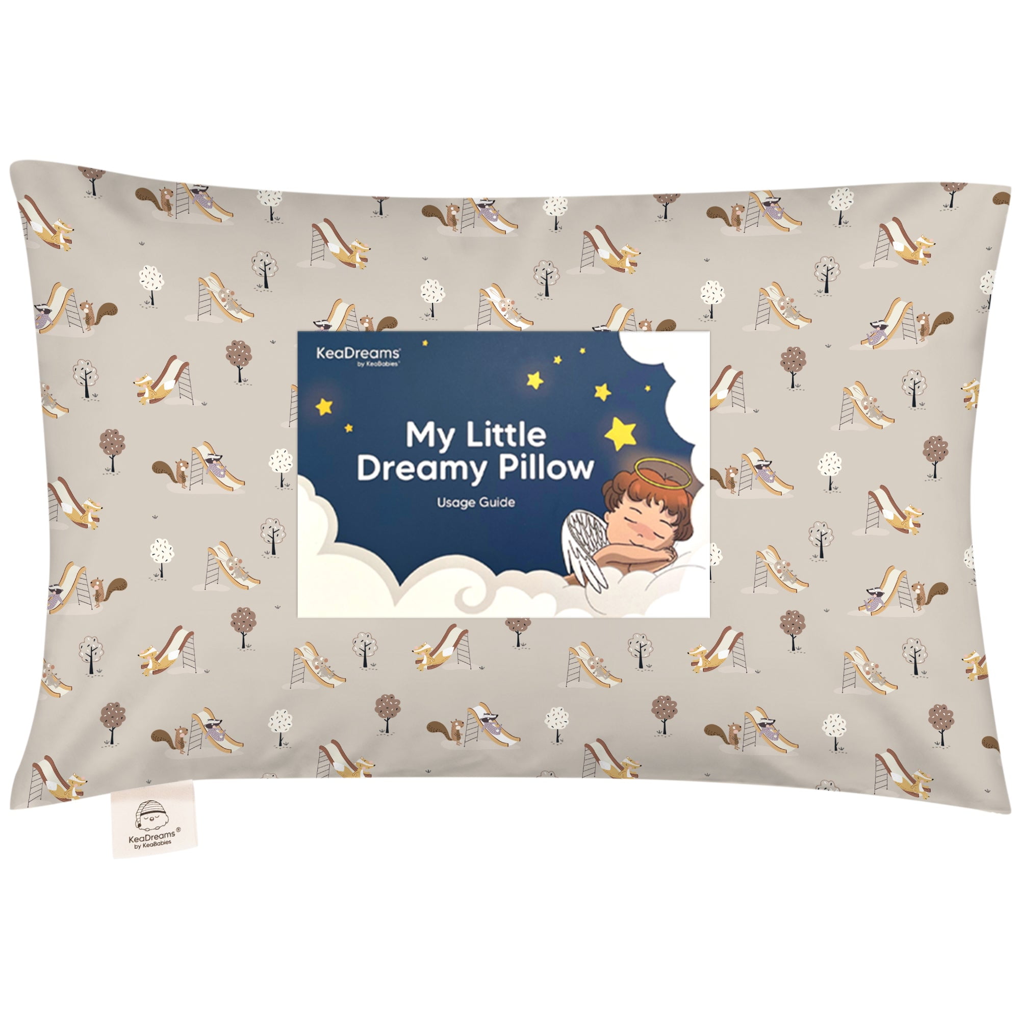 KeaBabies Toddler Pillow with Pillowcase, 13X18 Kids Travel Pillows for Sleeping (Play Park