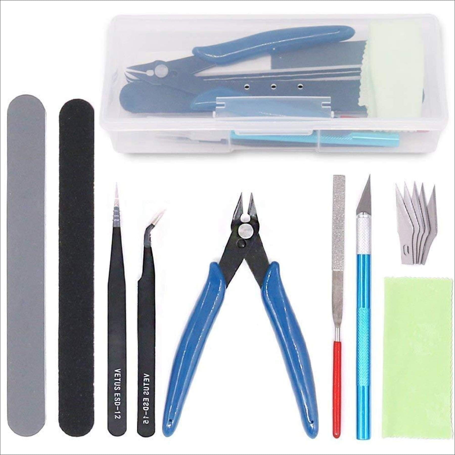  Keadic 29Pcs Gundam Modeler Basic Tools Craft Set with a  Plastic Case and Bag for Hobby Model Assemble Building : Arts, Crafts &  Sewing