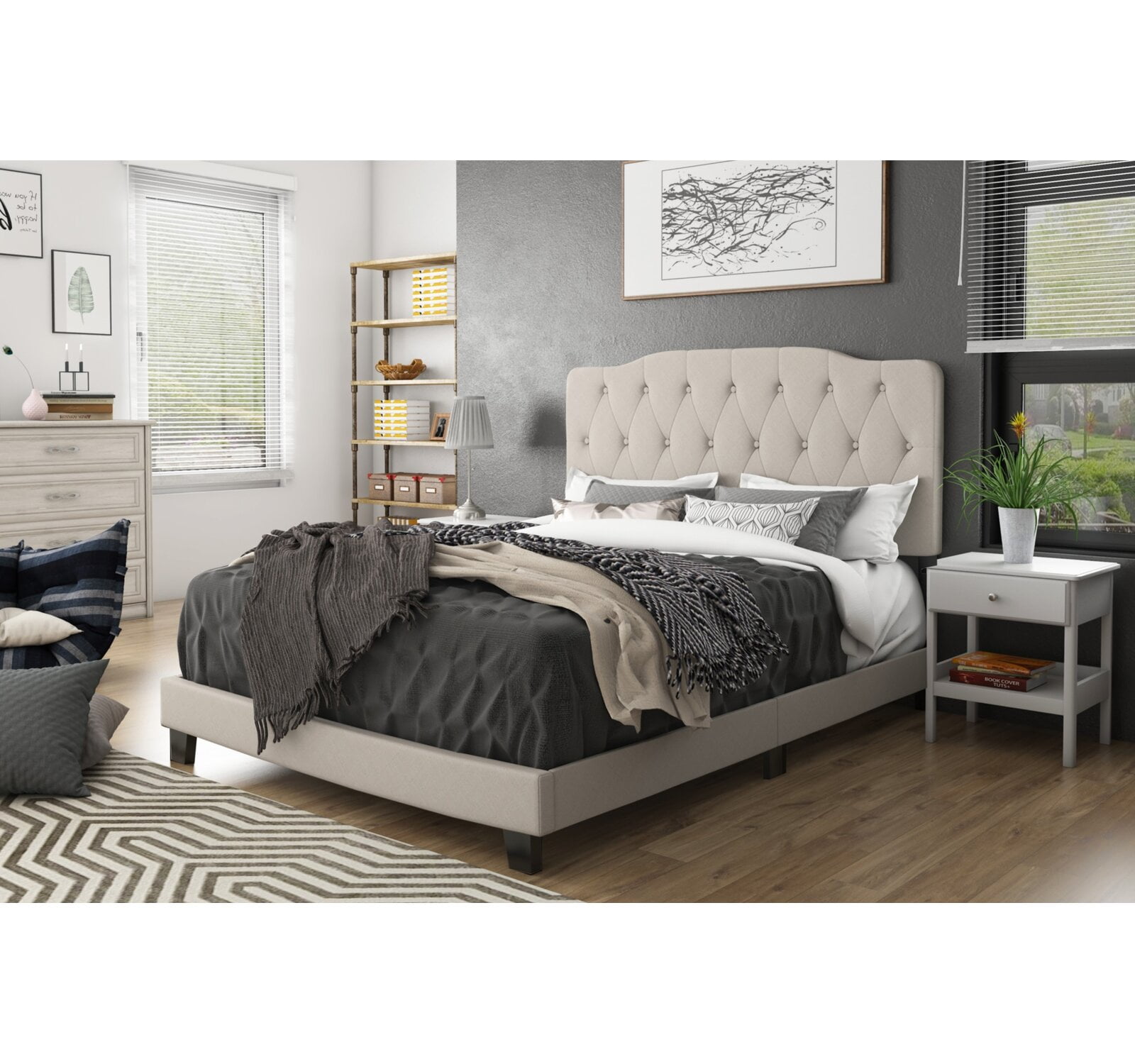Keagan upholstered standard bed deals