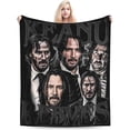 thumbnail image 1 of Keanu Actor Reeves Throw Blanket Flannel Blanket Warm Soft Microfiber Blanket for Living Room Couch Sofa Bedroom Decor Gifts 50""x40"", Black, 1 of 1