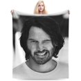 thumbnail image 1 of Keanu Actor Reeves Throw Blanket Flannel Blanket Warm Soft Microfiber Blanket for Living Room Couch Sofa Bedroom Decor Gifts 50"x40", 1 of 1