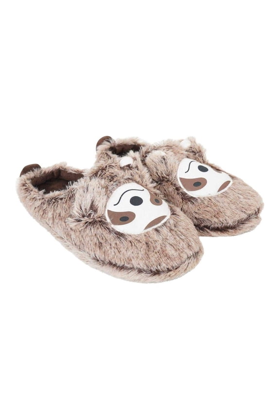 Boys/Girls Sloth Faux Fur Mules