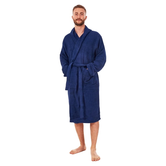 Keanu Mens Plain Cotton Bathrobe
