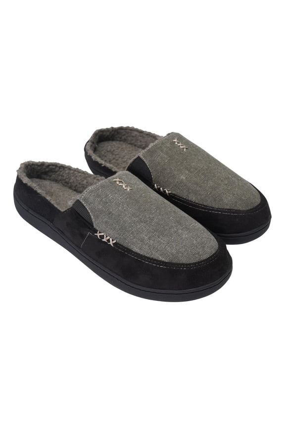 Mens Tweed Slip-on Mule Slippers