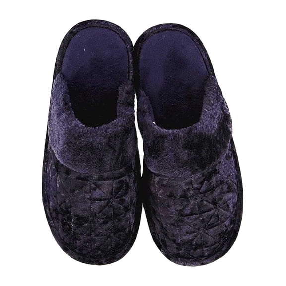 Keanu Womens Crushed Velvet Mule Slippers