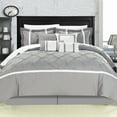 thumbnail image 1 of Chic Home 127-160-Q-06-US Vermont Grey Queen 12 Piece Bed in a Bag Comforter Set with 4 Piece Sheet Set, 1 of 4