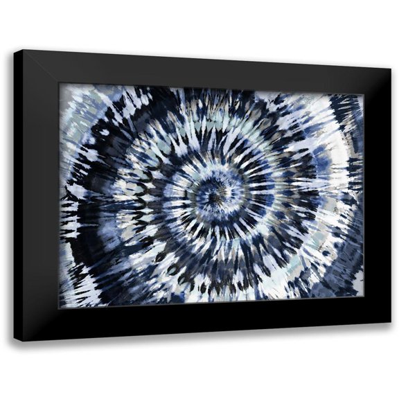 Kearns, Molly 14x12 Black Modern Framed Museum Art Print Titled - Tie Dye Indigo Blue
