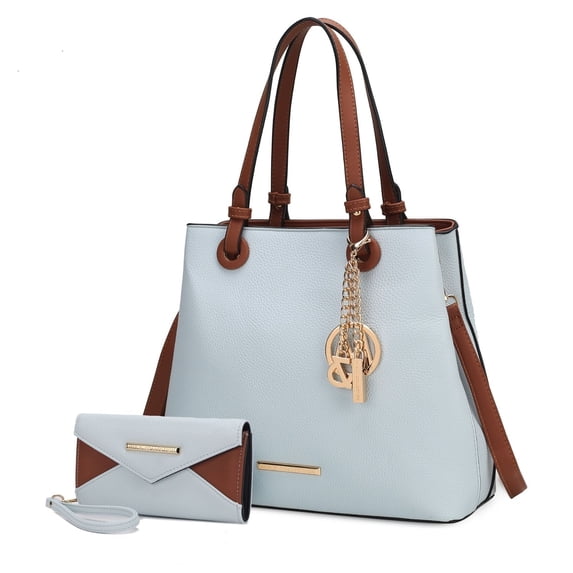 Kearny Vegan Leather Womens Tote Bag with Wallet 2 pieces by Mia K