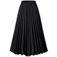 thumbnail image 1 of Keasmto Women Skirts Black Pleated Skirt Midi Long Cheetah High Waist Ladies Elasticized Summer A Line Skirts for Work Office S, 1 of 6