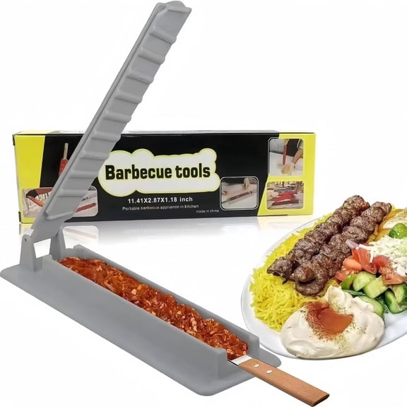 Kebab Maker Press | Create Flawless, Manual Kabob Mould, Kabob Maker Barbecue Skewers, Non-Stick, Easy Clean, Form Your Kofta Kebab Like a Traditional Chef Handmade Kebab
