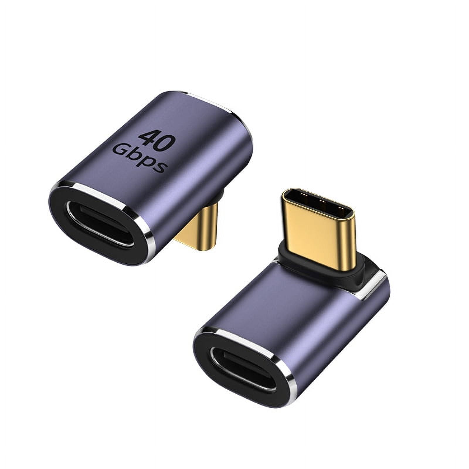 USB-C 90 Degree Adapter - Male To Female, Up/Down Angle, Black (USB 3.2 Gen 1)