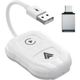 thumbnail image 1 of Kebiory 2-in-1 Wireless CarPlay Adapter & Andoriod Auto Adapter,Plug and Play, Suitable for Wired Carplay and Android Auto Wired to Wireless Adapter,Fit iOS 10+ & Android11 (White), 1 of 7