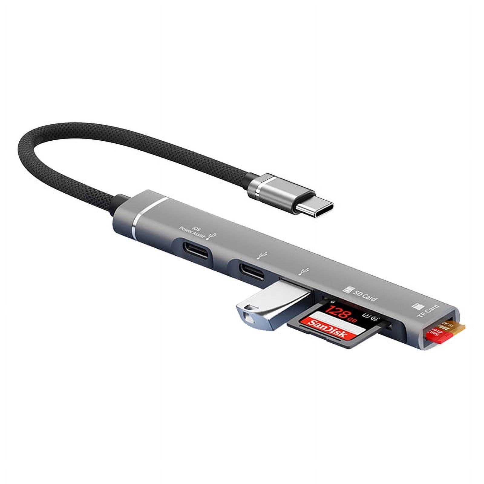 Kebiory 5-in-1 USB C Hub Multiport Adapter,USB 3.0 Port, TF/SD Card ...