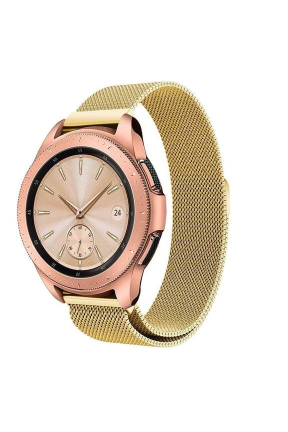 Band Compatible with Samsung Galaxy Watch 4/Active 2 40mm 44mm/Gear S2 Classic/Galaxy Watch 5 40mm 44mm/Watch 5 pro 45mm,20mm Milanese Mesh Woven Stainless Steel Watchband Strap(Gold)