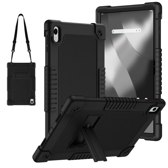 Kebiory Case for Onn 12.1 Inch Pro Tablet 2024 Model/Onn 12.1" Tablet Pro 100146663 Case,Shockproof Kids Case with Shoulder Strap for Walmart Onn 12.1" Tablet Pro (2024 Model:100146663)(Black)