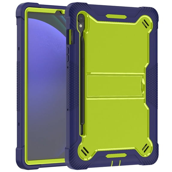 Kebiory Case for Samsung Galaxy Tab S9/S9 FE/S10 FE,Shockproof Protective Case for Samsung Tab S9/S9 FE/S10 FE Case with S Pen Holder&Multi-Angle Viewing Kickstand (Navy/Green)