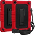 thumbnail image 1 of Kebiory Case for Walmart ONN 7 Inch Gen 3 2022 Tablet(Model:100071481),Shockproof Kids Friendly Rugged Case with Shoulder Strap & Stand Cover for Walmart Onn 7 Inch 3nd Gen 2022 Tablet (RedX2), 1 of 6