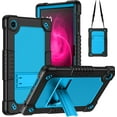 thumbnail image 1 of Kebiory Case for T-Mobile Revvl Tab 2 2025 Released 10.1 inch Tablet,Heavy Duty Hybrid Shockproof Protective Case Built in Kickstand Shoulder Strap Cover for Revvl Tab 2 2025 (Black/Blue), 1 of 8