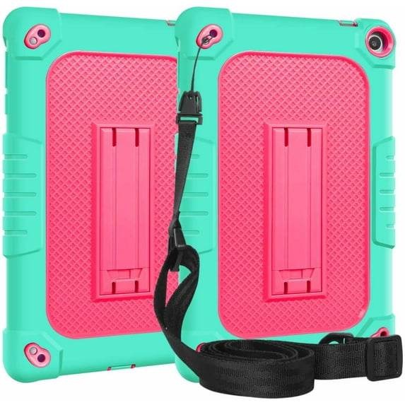 Kebiory Case for Walmart Onn 8 Inch Gen 3 2022(Model:100071483) Tablet,Shockproof Kids Friendly Rugged Cover with Shoulder Strap & Stand Case for Walmart Onn 8 Inch Gen 3 2022 Tablet (PinkX2)